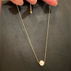 Freshwater pearl necklace 18k gold plated